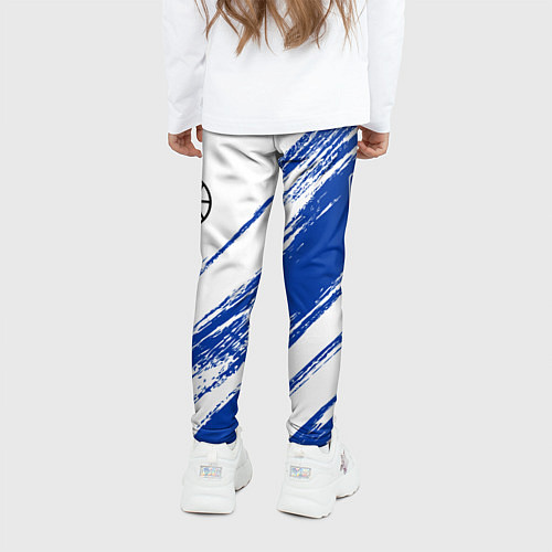 Детские легинсы Клипперс - синяя краска / 3D-принт – фото 4