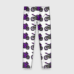 Детские легинсы Motorcycle purple