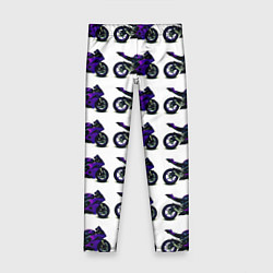 Детские легинсы Motorcycle purple gloss