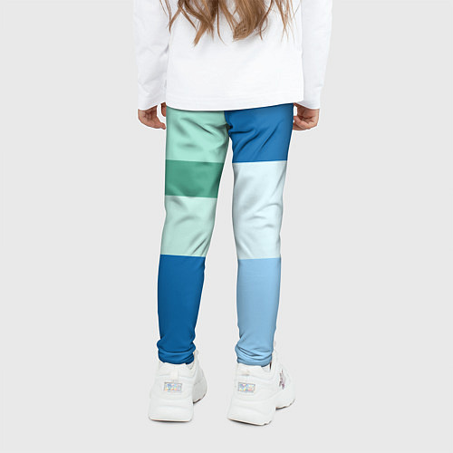 Детские легинсы Мятное небо колор-блок / 3D-принт – фото 4