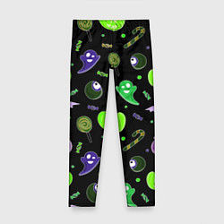 Леггинсы для девочки Halloween black pumpkin pattern, цвет: 3D-принт