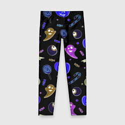 Детские легинсы Halloween blue black pumpkin