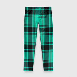 Детские легинсы Checkered turquoise