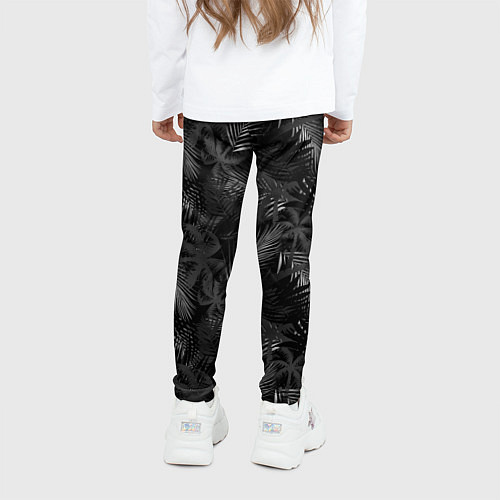 Детские легинсы Palm black and white / 3D-принт – фото 4