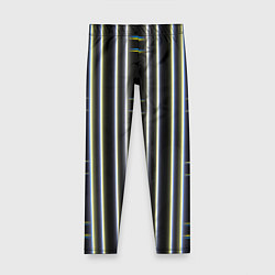 Леггинсы для девочки Neon yellow blue white, цвет: 3D-принт