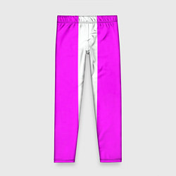 Детские легинсы Color white pink line