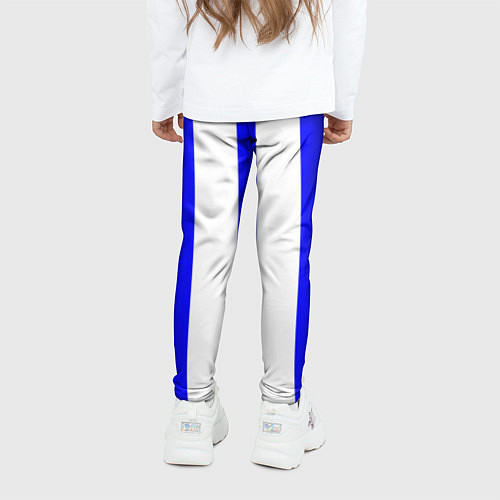 Детские легинсы Color white blue line / 3D-принт – фото 4