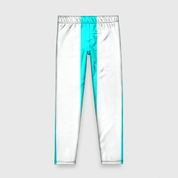 Детские легинсы Color light blue white lines