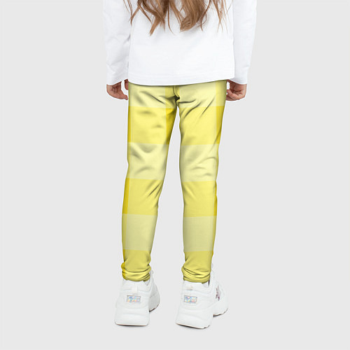 Детские легинсы Солнечный желтый тартан / 3D-принт – фото 4