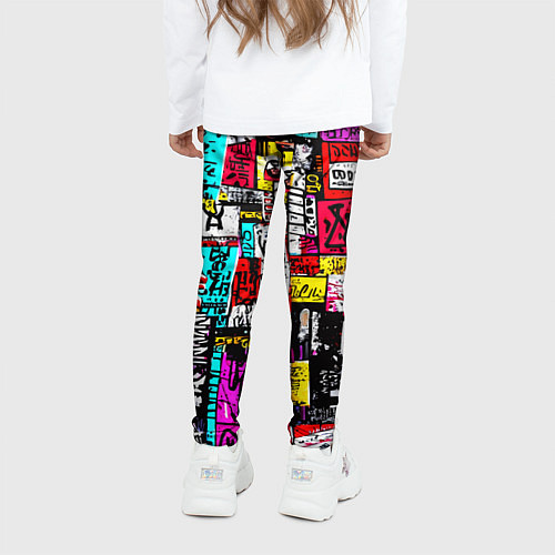 Детские легинсы Граффити стрит арт / 3D-принт – фото 4