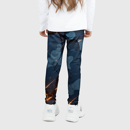 Детские легинсы Камуфляжные плиты текстура / 3D-принт – фото 4