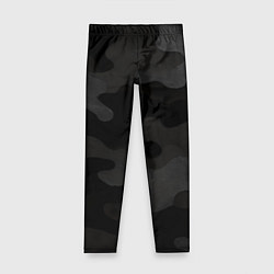 Леггинсы для девочки Черно-серая текстура камуфляжа, цвет: 3D-принт