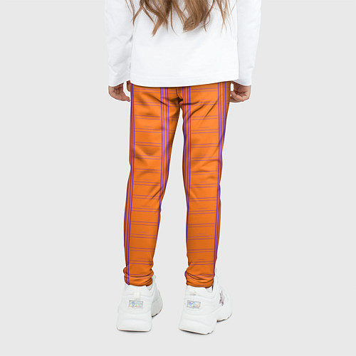 Детские легинсы Color orange cage / 3D-принт – фото 4