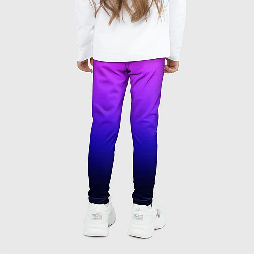 Детские легинсы Омбре синий градиент Future Dusk / 3D-принт – фото 4