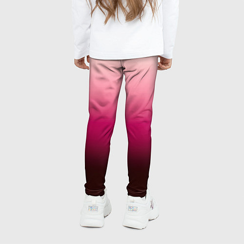 Детские легинсы Градиент transcendent pink омбре / 3D-принт – фото 4