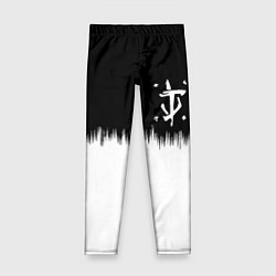 Детские легинсы Doom краски черно белый