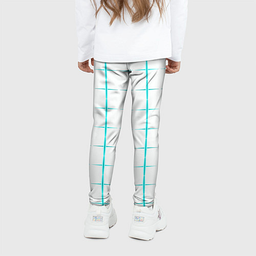 Детские легинсы Color white light blue crosses / 3D-принт – фото 4