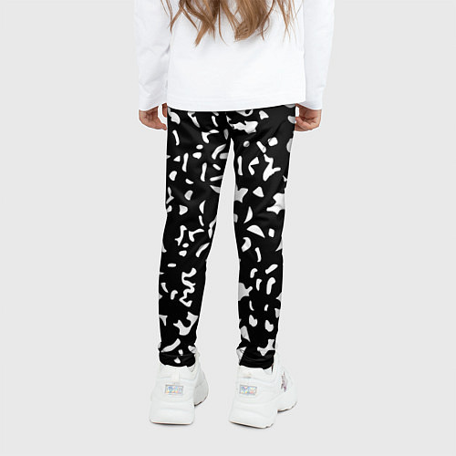 Детские легинсы Черный камуфляж / 3D-принт – фото 4