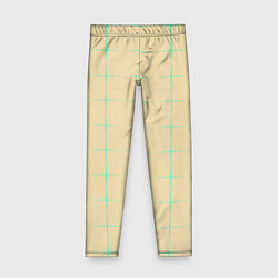 Детские легинсы Color beige green crosses