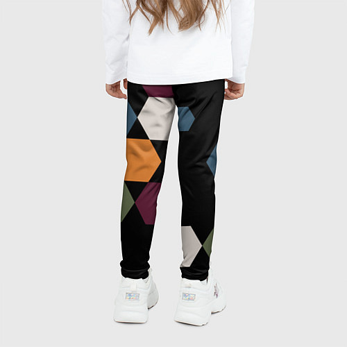 Детские легинсы Honeycombs autumn colors / 3D-принт – фото 4