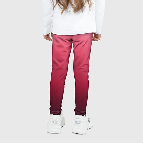 Детские легинсы Градиент гранатовый / 3D-принт – фото 4