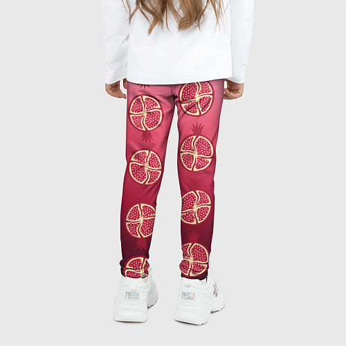 Детские легинсы Сочные гранаты / 3D-принт – фото 4