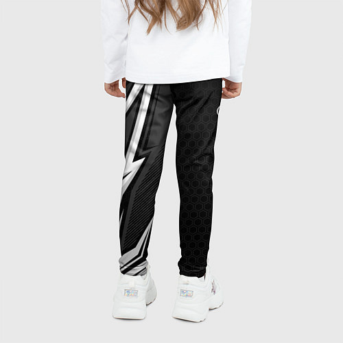 Детские легинсы Subaru - монохромный черный / 3D-принт – фото 4