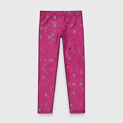 Детские легинсы Color pink brown squares