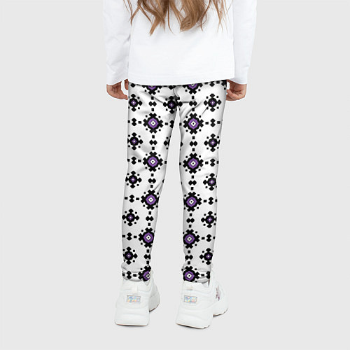 Детские легинсы Абстрактный геометрический орнамент / 3D-принт – фото 4