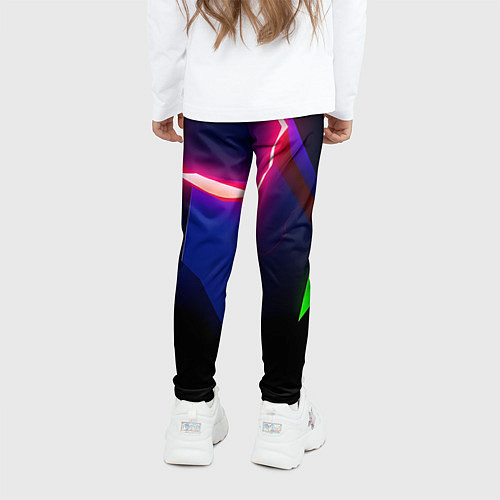 Детские легинсы Neon colored geometric / 3D-принт – фото 4