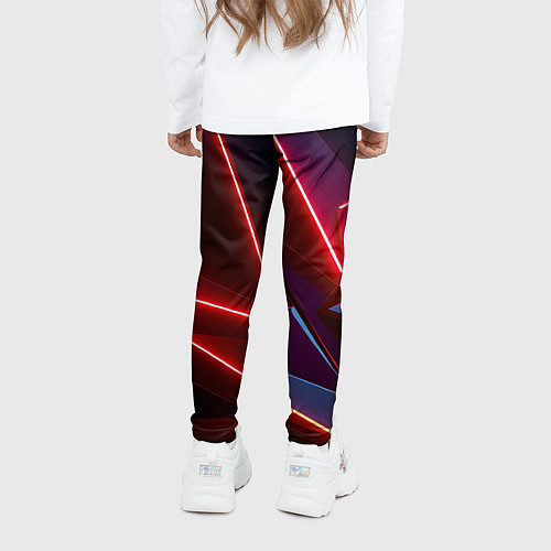 Детские легинсы Neon laser red / 3D-принт – фото 4