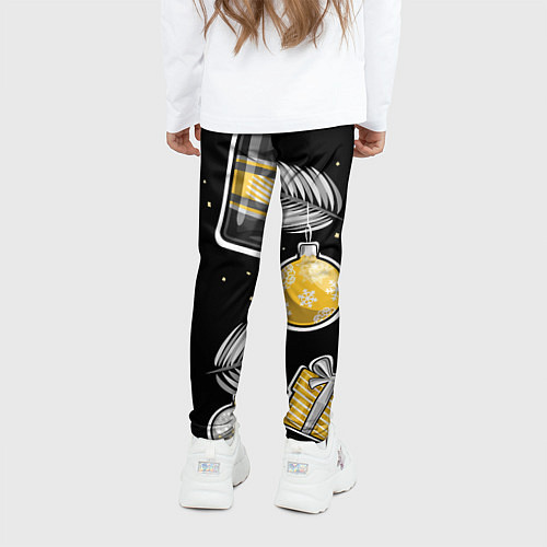 Детские легинсы Новогодний вайб / 3D-принт – фото 4