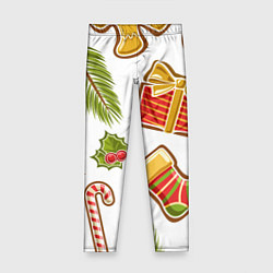 Леггинсы для девочки Рождественский вайб, цвет: 3D-принт