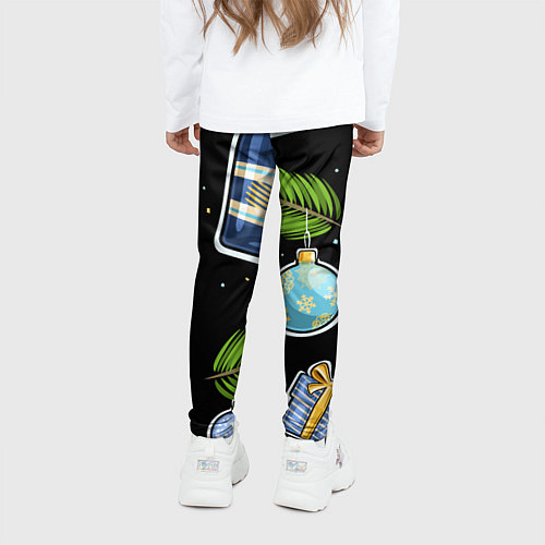 Детские легинсы Новогодний вайб / 3D-принт – фото 4