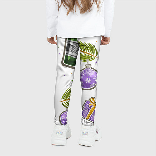 Детские легинсы Новогодний вайб / 3D-принт – фото 4