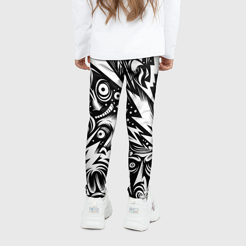 Детские легинсы Lightnings and faces - ai art fantasy / 3D-принт – фото 4