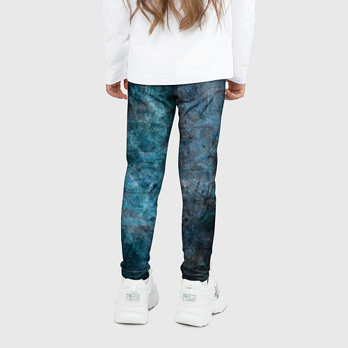 Детские легинсы Абстракция - dark blue / 3D-принт – фото 4