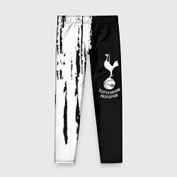 Леггинсы для девочки Tottenham Hotspur белые краски, цвет: 3D-принт
