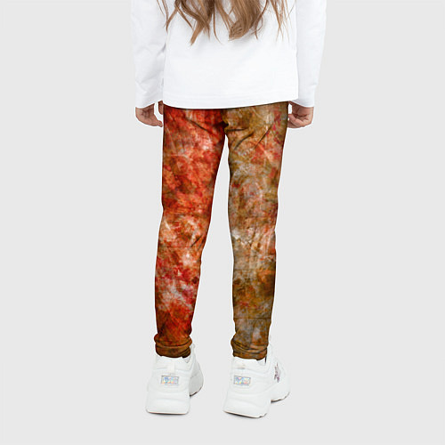 Детские легинсы Абстракция - bright red / 3D-принт – фото 4