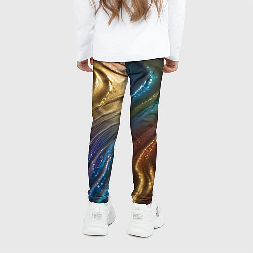 Детские легинсы Сморщенные складочки жидкости / 3D-принт – фото 4