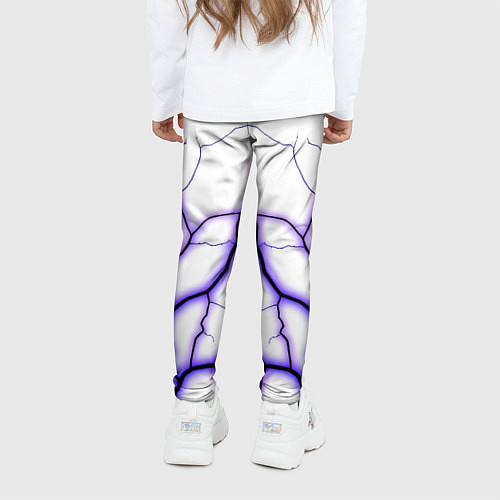 Детские легинсы Color white purple / 3D-принт – фото 4