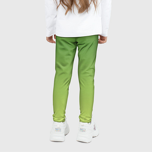 Детские легинсы Color green yellow / 3D-принт – фото 4