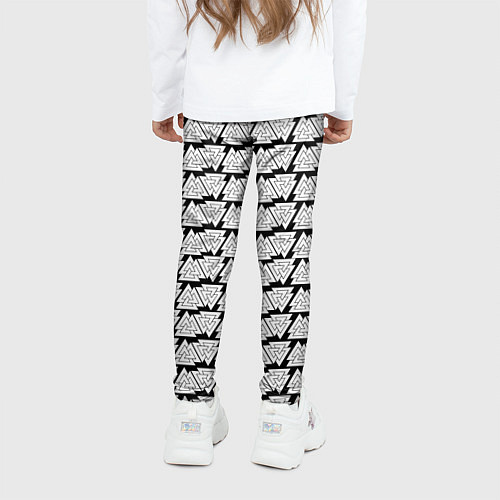 Детские легинсы Символы валькнут как защитная кольчуга / 3D-принт – фото 4