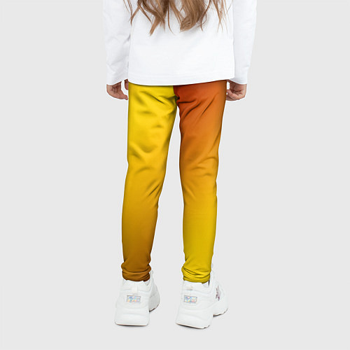 Детские легинсы Color yellow red gradient / 3D-принт – фото 4