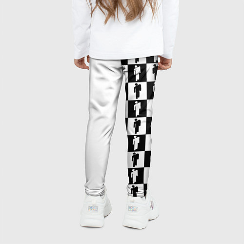 Детские легинсы Ювентус паттерн люди / 3D-принт – фото 4