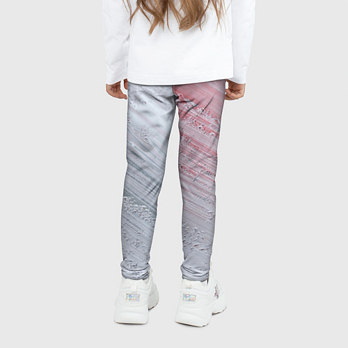 Детские легинсы Морозные полосы на стекле / 3D-принт – фото 4