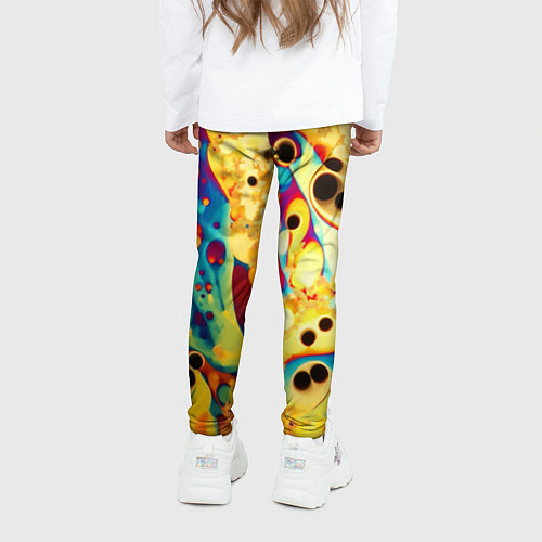 Детские легинсы Абстракция кислотные метаморфозы / 3D-принт – фото 4