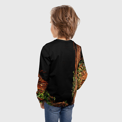 Детский лонгслив Тигр выглядывает из темноты - большая картинка / 3D-принт – фото 4