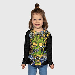 Лонгслив детский Зеленый дракон, цвет: 3D-принт — фото 2