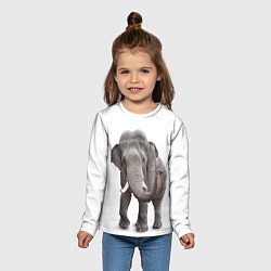 Лонгслив детский Большой слон, цвет: 3D-принт — фото 2